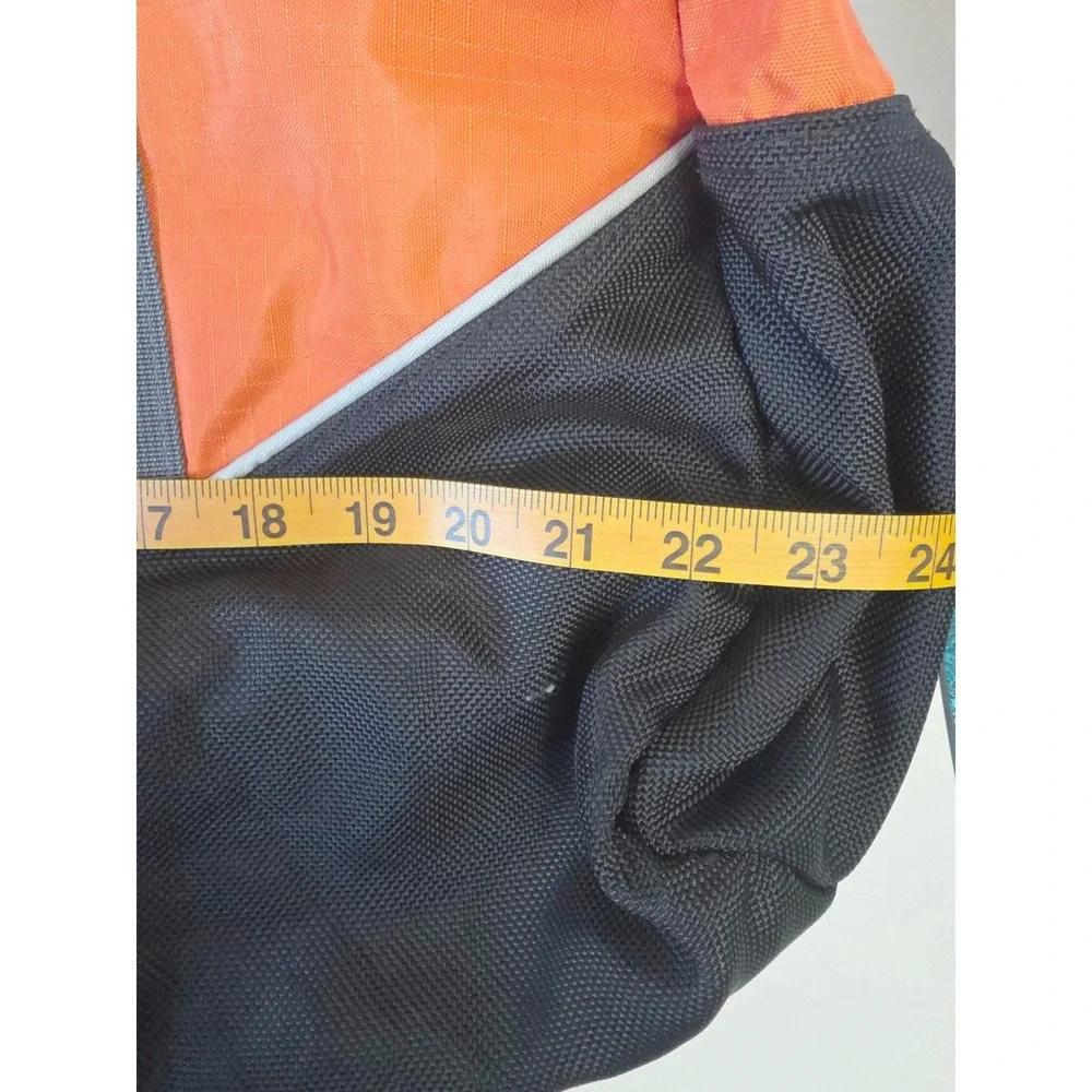 Kenneth Cole Reaction Large Orange Black Duffel Bag Gym Travel Weekender W/Strap